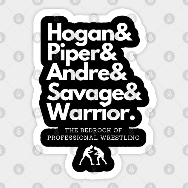 The Bedrock of Professional Wrestling Sticker by capognad